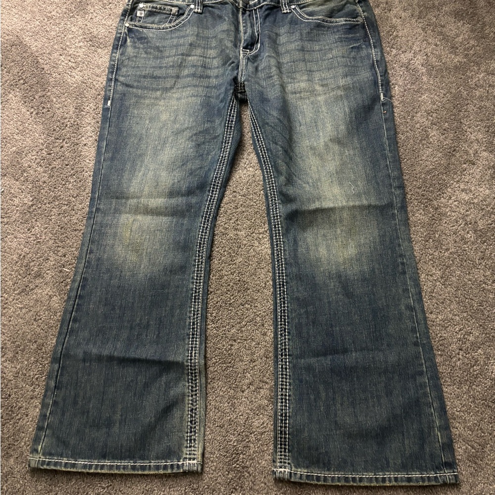 Men's Blue Bootcut Jeans